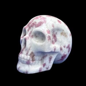 Pink tourmaline in albite skull