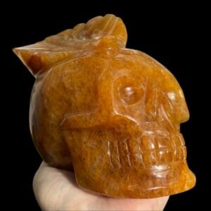 Large Golden Healer Crystal Skull