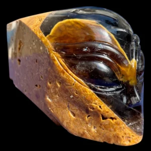 Smoky Quartz in Chalcedony Alien Traveller Skull
